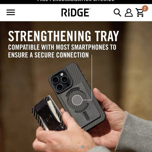 Ridge Magsafe Wallet-Burnt Titanium w/Cash Strap~NEW*IN BOX*USA-Retail $175 - Picture 5 of 11